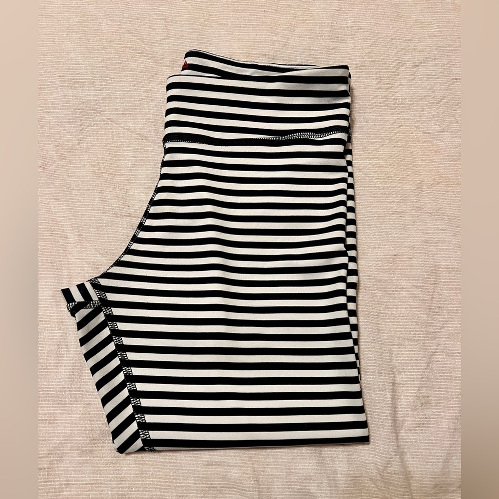 Reebok Black and White Striped Apparel